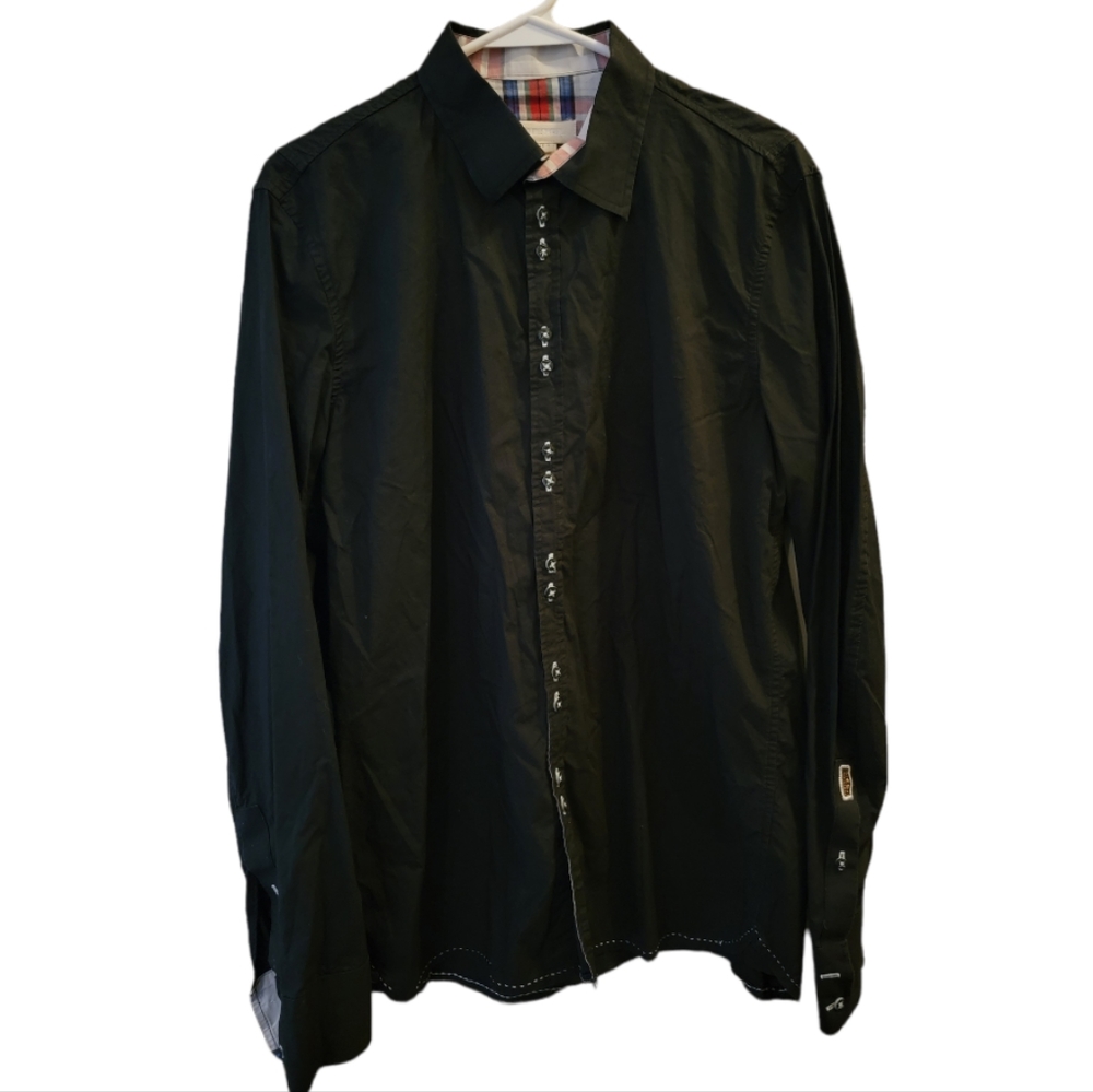 Diesel Black Button Down Shirt Size Large